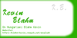 kevin blahm business card